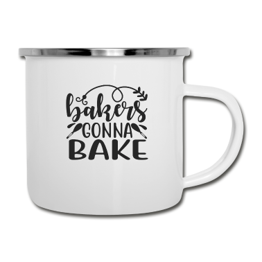 Backen Emaille Tasse - Bäcker werden backen