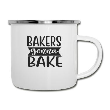 Backen Emaille Tasse - Bäcker werden backen
