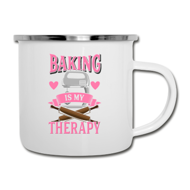 Backen Emaille Tasse - Backen Bäcker