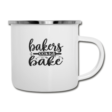 Backen Emaille Tasse - Bäcker werden backen
