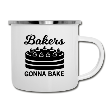Backen Emaille Tasse - Bäcker werden backen