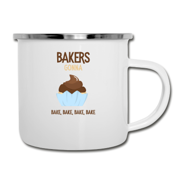 Backen Emaille Tasse - Bäcker