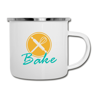 Backen Emaille Tasse - Bäcker Backen Geschenk