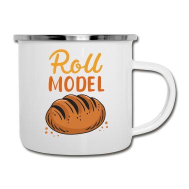 Backen Emaille Tasse - Backen Brötchen Bäcker