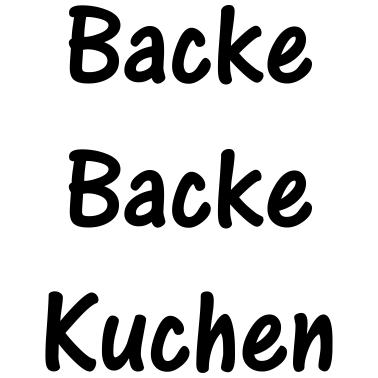 Motiv Backe Backe Kuchen