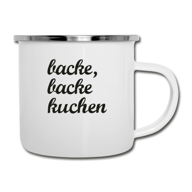 Backen Emaille Tasse - backe, backe kuchen