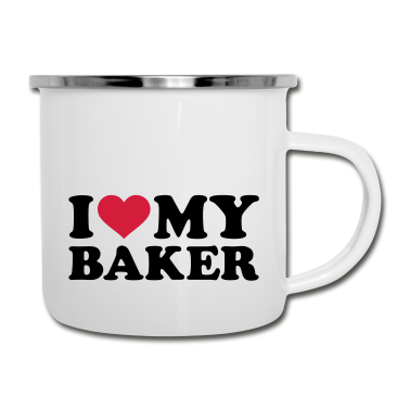 Backen Emaille Tasse - Bäcker