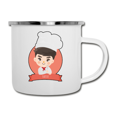 Backen Emaille Tasse - Bäcker
