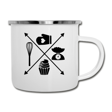 Backen Emaille Tasse - backen