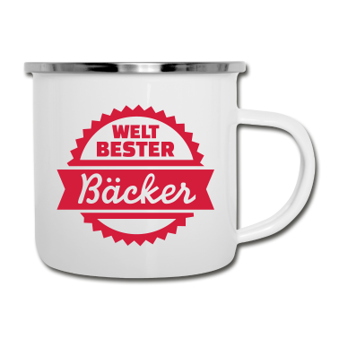 Backen Emaille Tasse - Bäcker