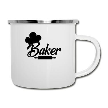 Backen Emaille Tasse - Bäcker