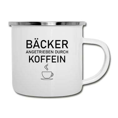 Backen Emaille Tasse - Bäcker