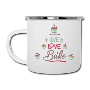 Backen Emaille Tasse - backen