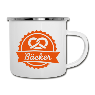 Backen Emaille Tasse - Bäcker