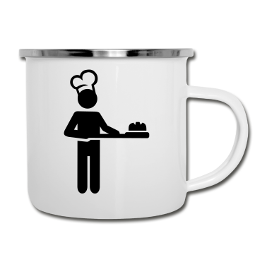 Backen Emaille Tasse - Bäcker
