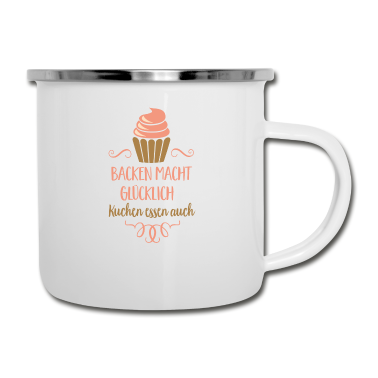 Backen Emaille Tasse - backen