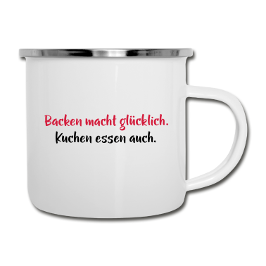 Backen Emaille Tasse - backen
