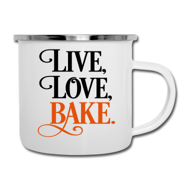 Backen Emaille Tasse - backen