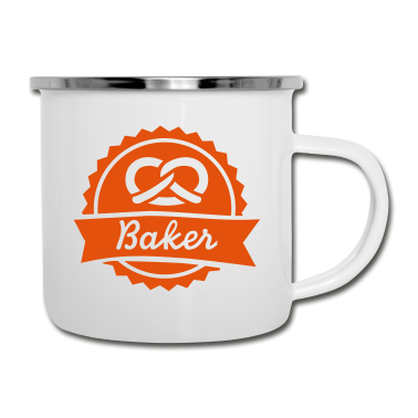 Backen Emaille Tasse - Bäcker