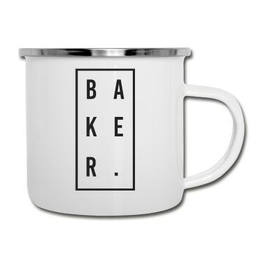 Backen Emaille Tasse - Bäcker
