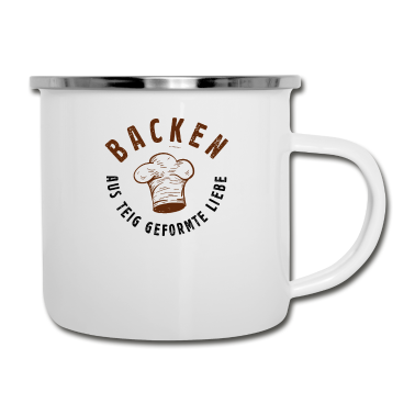 Backen Emaille Tasse - Bäcker