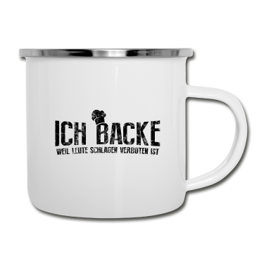 Backen Emaille Tasse - Bäcker