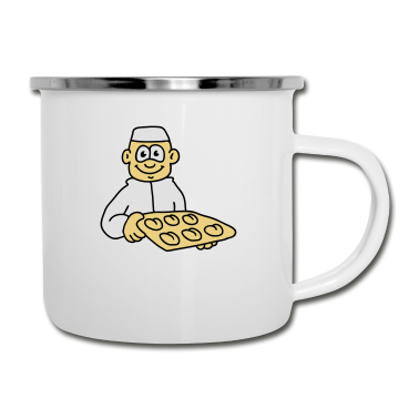 Backen Emaille Tasse - Bäcker