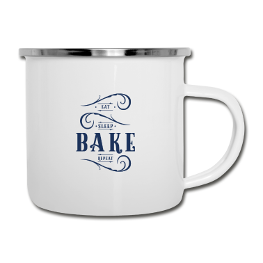 Backen Emaille Tasse - Baking Backen Bäckerei Kuchen backen Bäcker