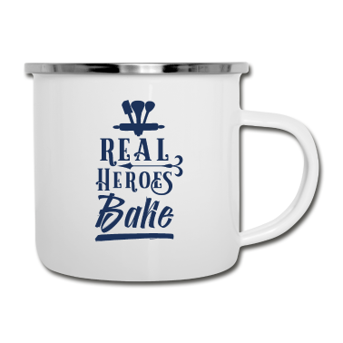 Backen Emaille Tasse - Bäckerei Backen Baking Bäcker Kuchen backen