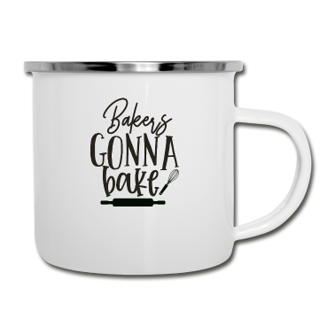 Backen Emaille Tasse - Bäcker gehen zum Backen