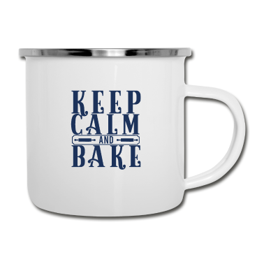 Backen Emaille Tasse - Baking Bäckerei Backen Bäcker Kuchen backen