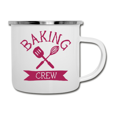 Backen Emaille Tasse - Back Crew / Backen
