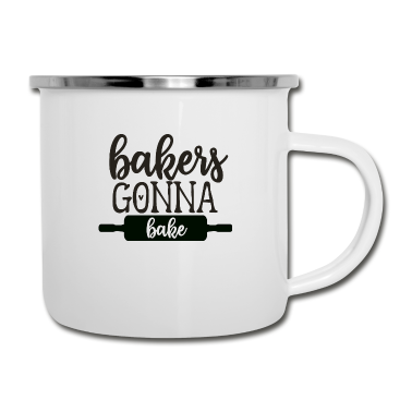 Backen Emaille Tasse - Bäcker gehen zum Backen