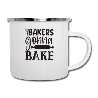 Backen Emaille Tasse - Bäcker gehen zum Backen