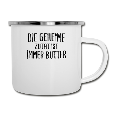 Backen Emaille Tasse - Bäcker