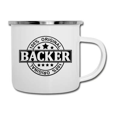 Backen Emaille Tasse - Bäcker
