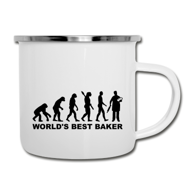 Backen Emaille Tasse - Bäcker