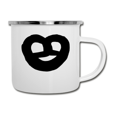 Backen Emaille Tasse - Brezel Laugengebäck Bäcker Backen