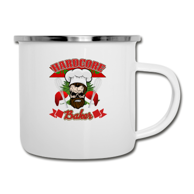 Backen Emaille Tasse - Bäcker