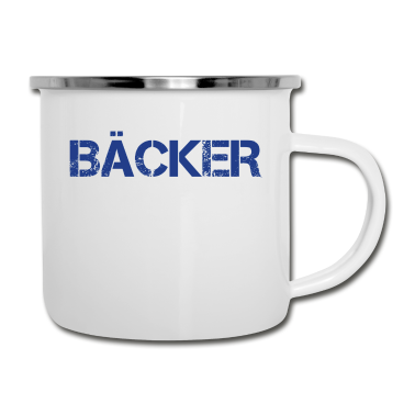 Backen Emaille Tasse - Bäcker