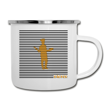 Backen Emaille Tasse - Bäcker