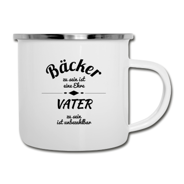 Backen Emaille Tasse - Bäcker