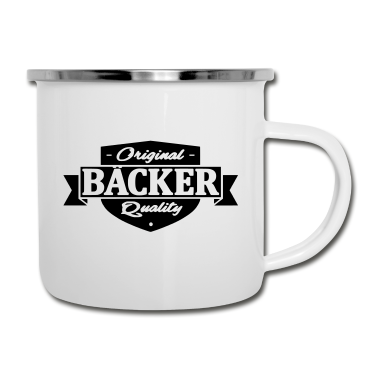Backen Emaille Tasse - bäcker