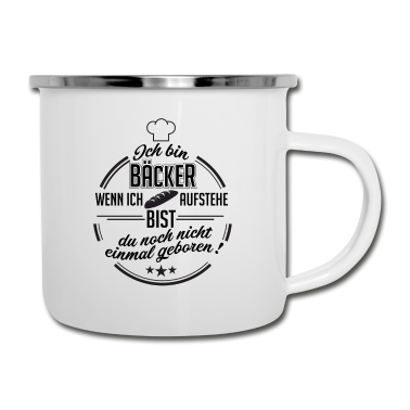 Backen Emaille Tasse - Bäcker