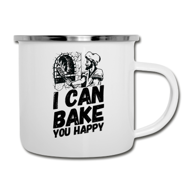 Backen Emaille Tasse - Bäcker Bäckerei Backwaren Backen