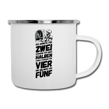 Backen Emaille Tasse - Bäcker Bäckerei Backwaren Backen