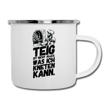 Backen Emaille Tasse - Bäcker Bäckerei Backwaren Backen
