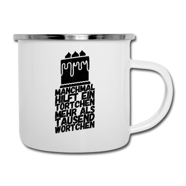 Backen Emaille Tasse - Bäcker Bäckerei Backwaren Backen