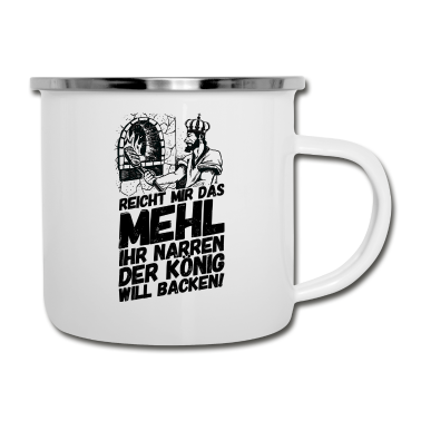 Backen Emaille Tasse - Bäcker Bäckerei Backwaren Backen