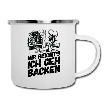 Backen Emaille Tasse - Bäcker Bäckerei Backwaren Backen